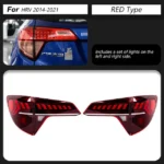 Car Tail Lights For Honda HRV HR-V 2014-2021 LED DRL Q7 Style Running Signal Brake Reversing Parking Taillights - Image 6