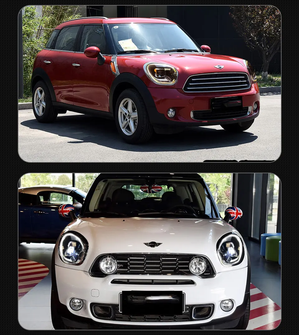for MINI R60 LED Headlight 2010-20 16 Countryman Headlight Projector Lens DRL LED Low Beam Signal Light