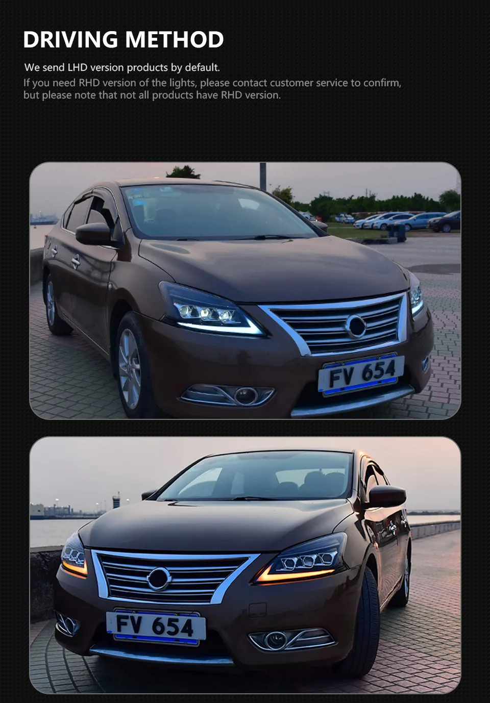 LED Headlight For Nissan Sylphy Sentra 2012-20 15 Dynamic Turn Signal Lamp Car Head Lamp Assembly