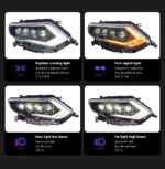 Headlight Assembly for Nissan X-Trail 20 17-20 20 LED Headlight Projector Lens Dynamic Turn Signal Angel Eye Lights - Image 5