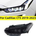 For Cadillac CT5 20 19-2023 Headlamp Assembly Modified With LED Crystal Lens Running Horse Daytime Running Light