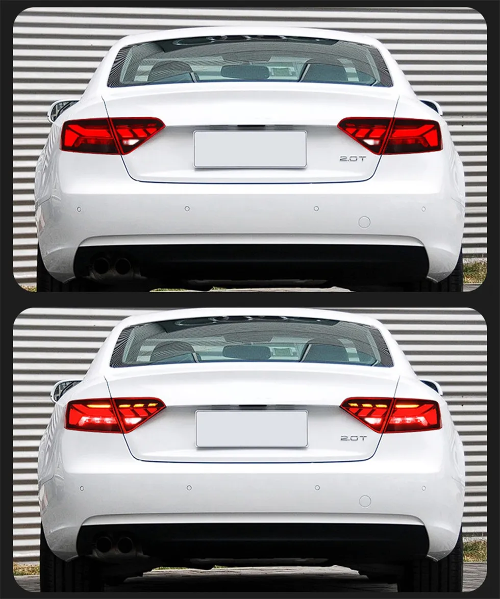 LED Taillight Assembly For Audi A5 20 08-20 16 S5 Rear Reverse Tail Light Flow Steering Turn Brakes Car Lamp