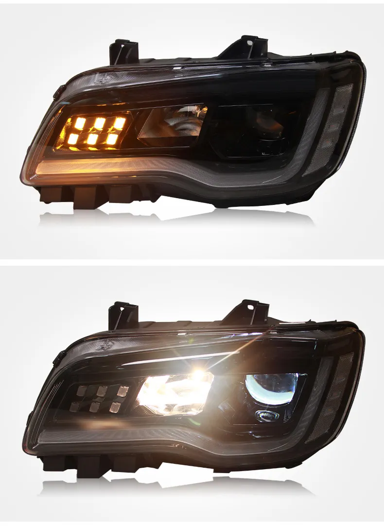 LED Headlights For Chrysler 300C 2011-2024 LED Daytime Lights Front Lamp LED Headlight Turn Signal Light