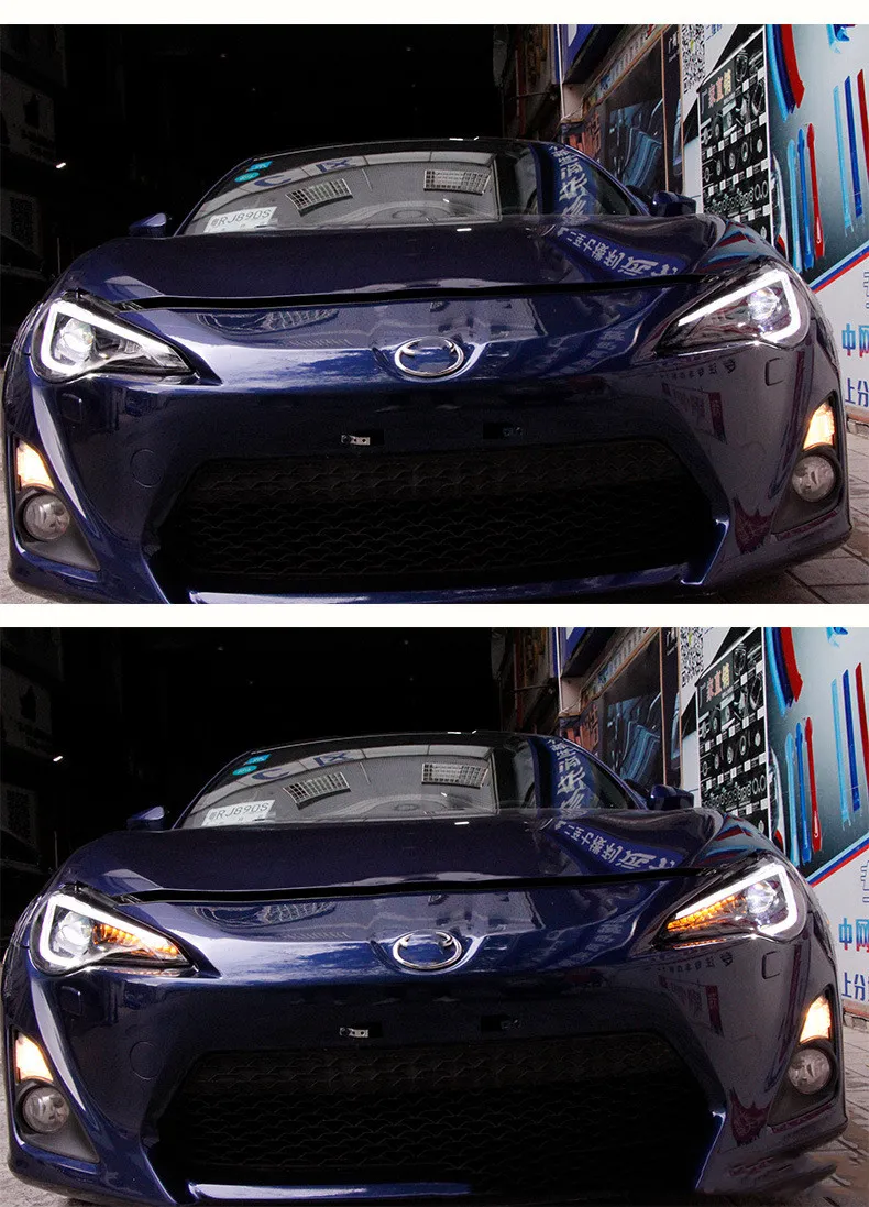 For Toyota GT86 20 12-20 18 Headlamp Assembly Modified with LED Daylight Streaming Turn Signal Subaru For BRZ Xenon Lamp