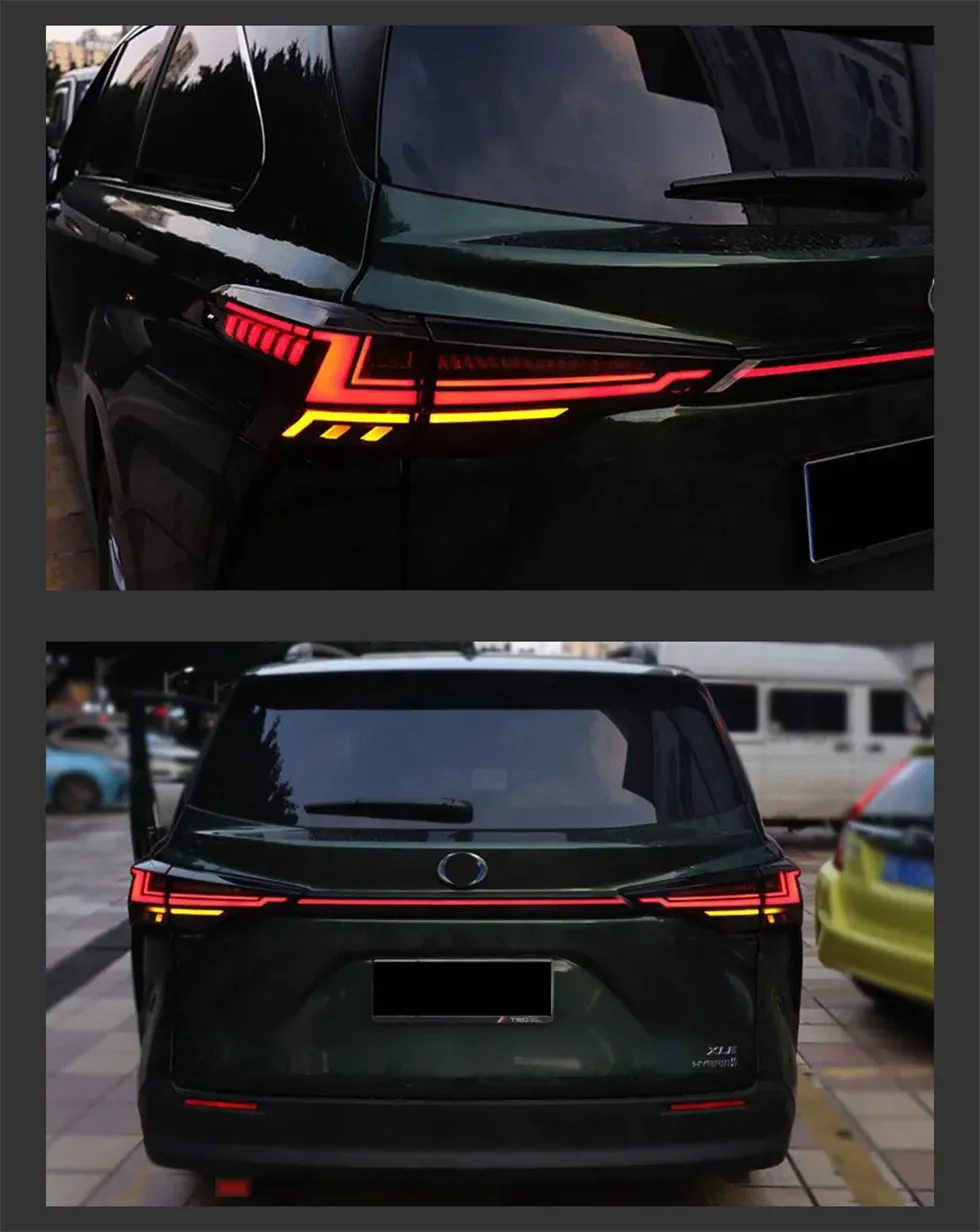 LED Tail Lamp Assembly for Toyota Sienna 20 21-2023 Rear Tail Light Flow Steering Turn Brakes Car Lamp