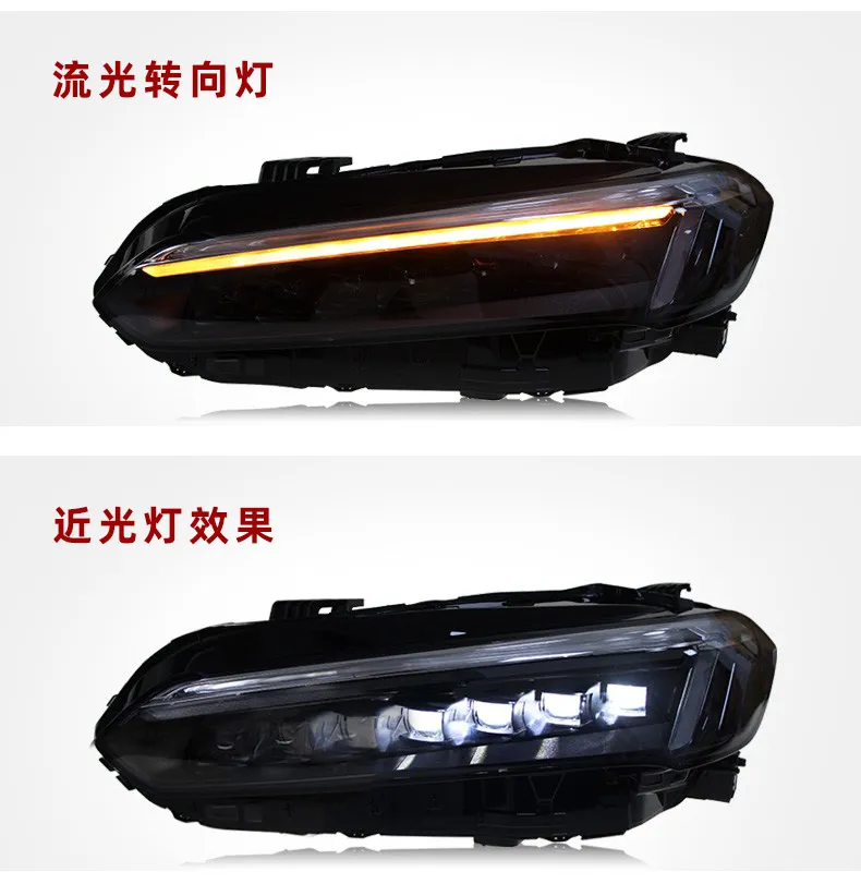 Car Front Headlights for Honda Civic X G11 2022 Head Lamp Front DRL Signal LED Headlight Running Lights