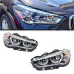 Headlight For BMW X1 F48 20 16-20 20 F49 Car Front Lamps DRL Styling Yellow Turn Signal Headlights Assembly