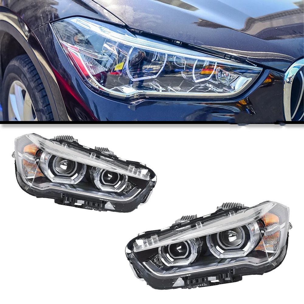 c55e6226-83cd-4232-b39b-98ae39819128 Headlight For BMW X1 F48 20 16-20 20 F49 Car Front Lamps DRL Styling Yellow Turn Signal Headlights Assembly - Image 1