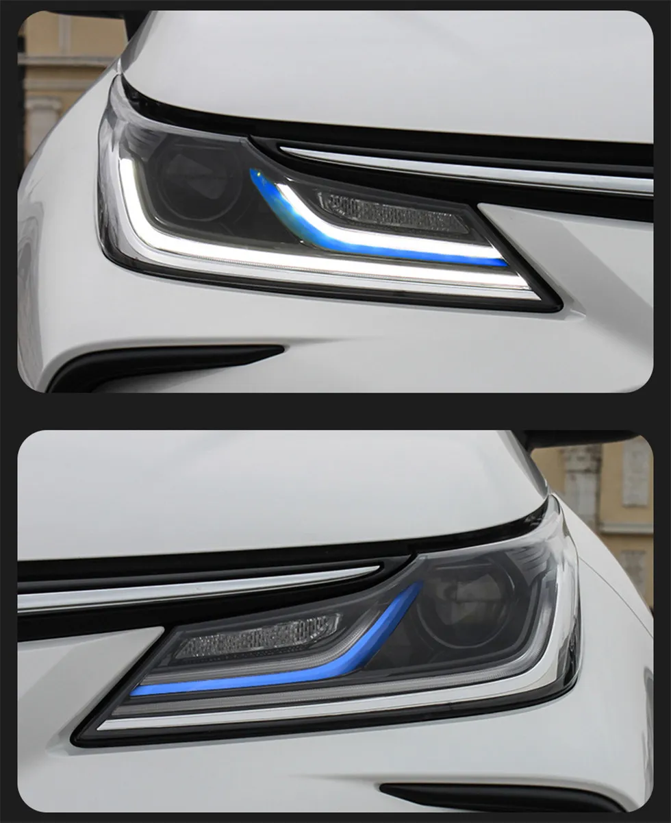 Car Styling LED Headlights For Toyota Corolla 20 19-20 21 Head Lights Sedan Style Replacement DRL Daytime lights