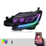 For Toyota REIZ 2013-20 19 Headlight Assembly Upgrade RGB Headlight Demon Eye Daytime Running Light - Image 6