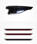 Car Styling Through Taillight For Toyota SIENNA 20 22 LED Brake Reversing Highlight Dragon Scale LED Streamer Turn Signal - Image 5