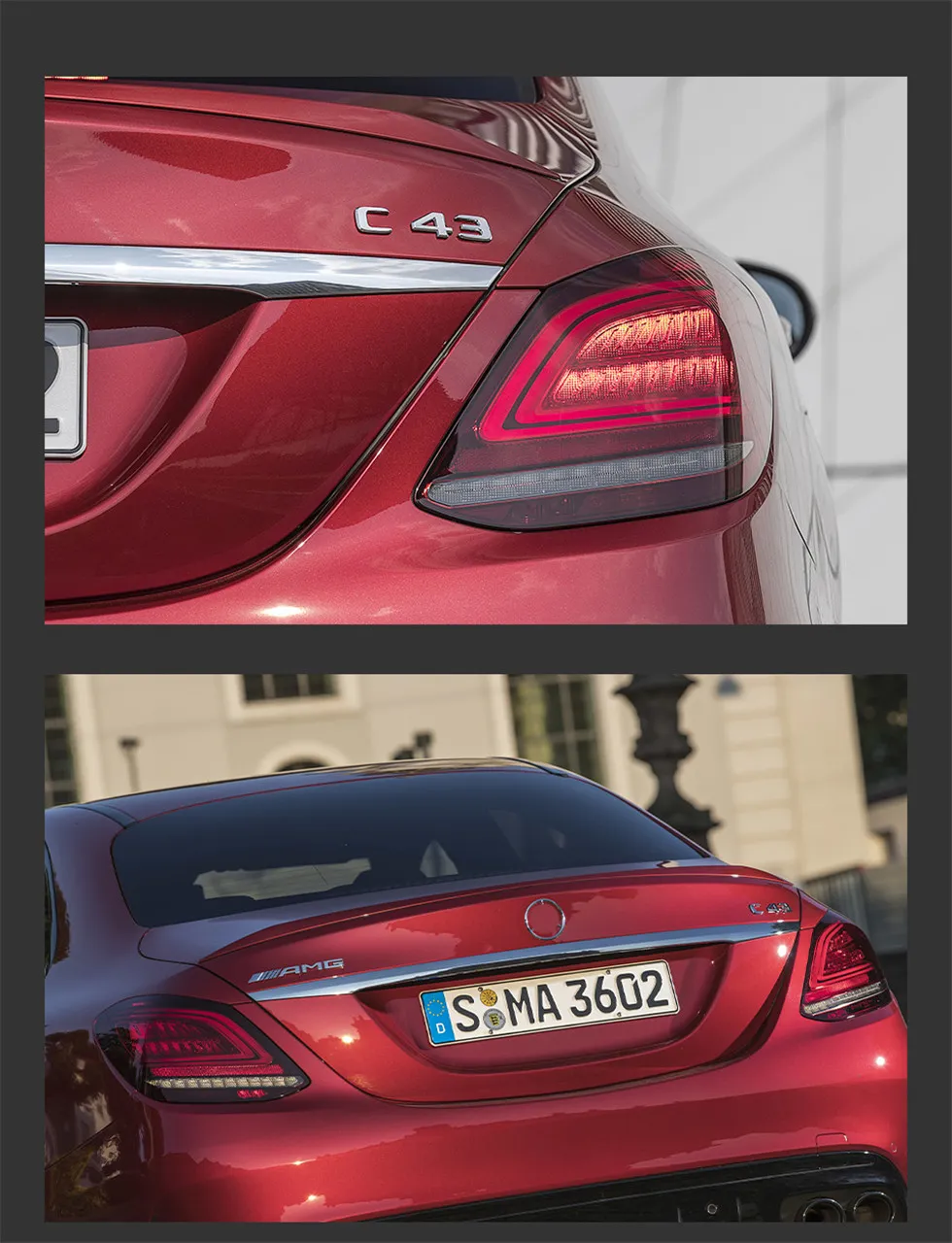 Car Tail Lights For Benz W205 LED Taillihgt 2014-20 19 C180 C200 C260 C300 LED Dynamic Turn Signal Light Tail Lamp Assembly