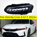Car Front Headlights for Honda Civic X G11 2022 Head Lamp Front DRL Signal LED Headlight Running Lights