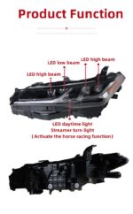 LED 4-Lens Headlights For Toyota Avalon 20 18-2023 Upgrade US Version Daytime Running Lights Dynamic Turn Signals Lamp - Image 5