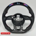 LED Racing Steering Wheel Compatible for Audi SQ5 Real Carbon Fiber - Image 6