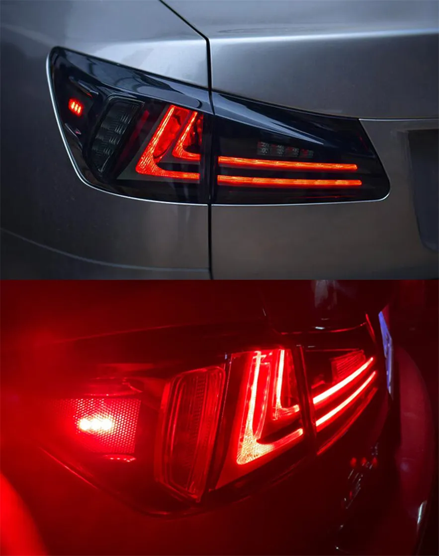 Tail Light For Lexus IS is250 is300 2006-2012 Taillights Rear Lamp LED DRL Running Signal Brake Reversing Parking light Facelift