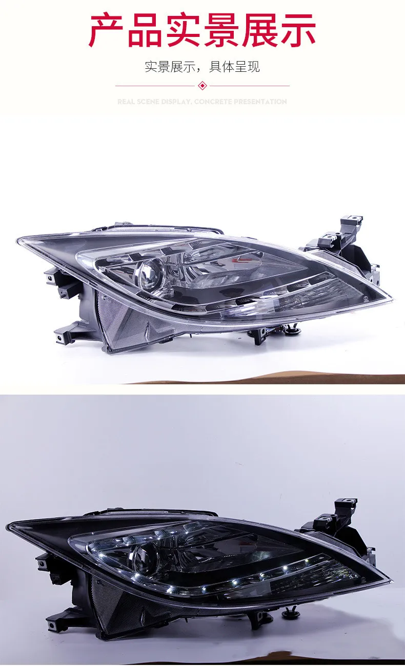 Headlight Assembly For Mazda 6 ATENZA Head Lights 2009-20 16 High Low Beam LED Daytime Lights Yellow Turn Signal