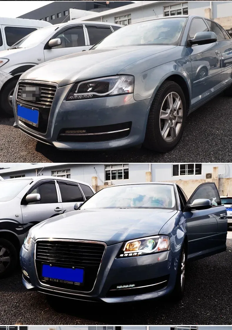 Car Front Light for AUDI A3 2008-2012 S3 LED Auto Headlight Assembly Upgrade Angel Eye Daytime Lights Dynamic Signal Lamp