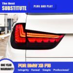 Auto Tail Lamp for BMW X5 F15 LED Tail Light 2014-20 18 F15 Dragon Scale Rear Fog Brake Turn Signal Taillight - Image 4