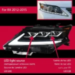 Car Head Lights Parts For Lexus RX RX270 330 RX350 450H LED Front Headlight Replacement DRL Daytime light 20 09-20 15 - Image 7