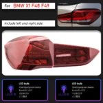 LED Styling Taillight For BMW X1 F48 F49 20 17-20 21 Rear Lamp DRL Dynamic Signal Reverse Dragon Scale Tail Light - Image 7