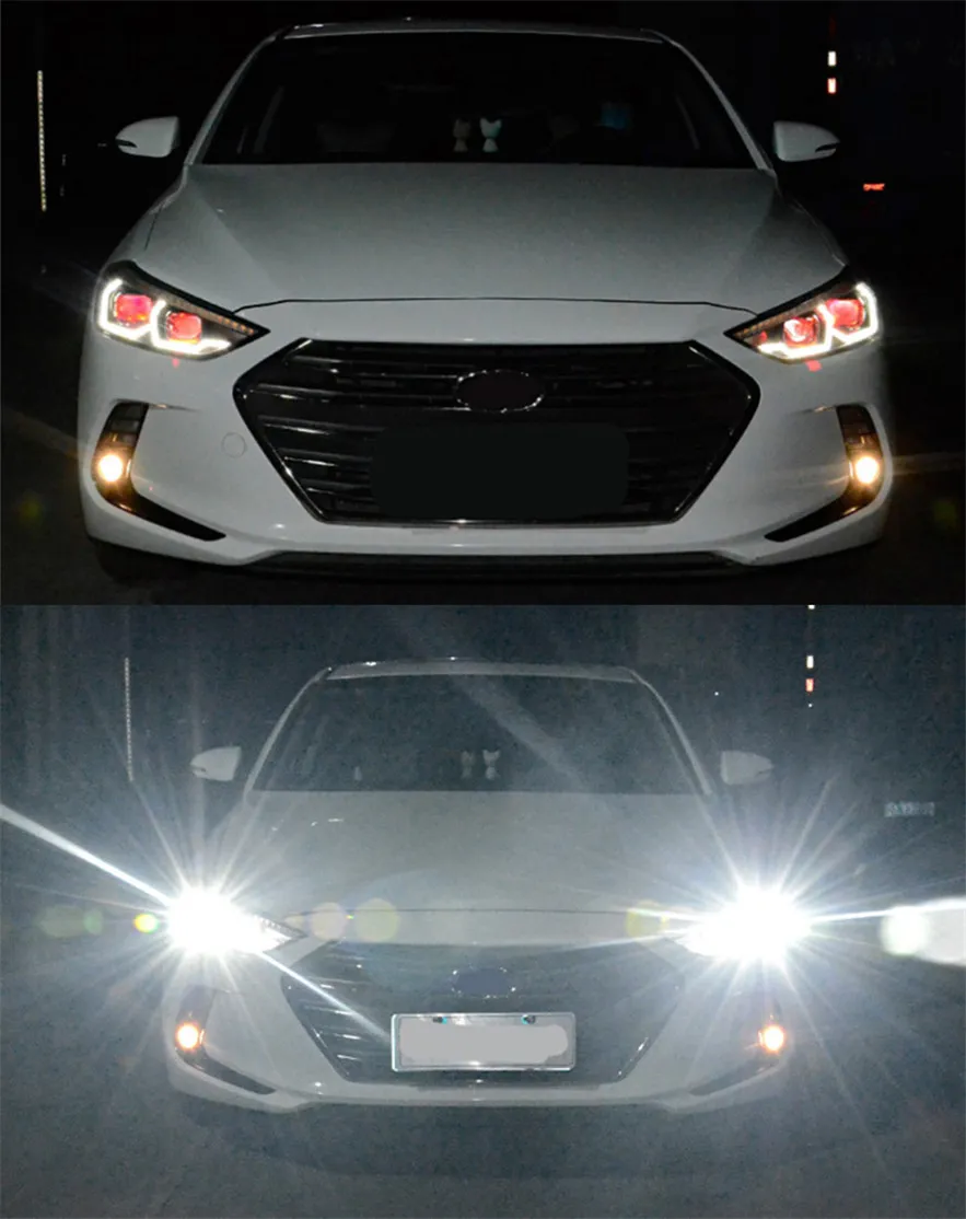 Car LED Headlight Assembly For Elantra Front Headlights Replacement 20 16-20 20 BMW Type DRL Daytime Light