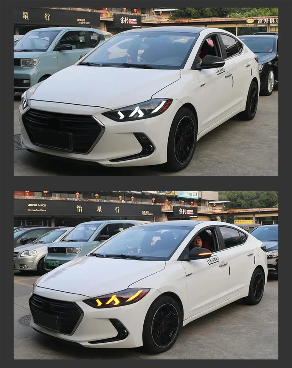 Car Styling Head Lamp for Hyundai Elantra Headlights 20 16-20 20 New Elantra Headlight Brand Eagle Eye Running Lights