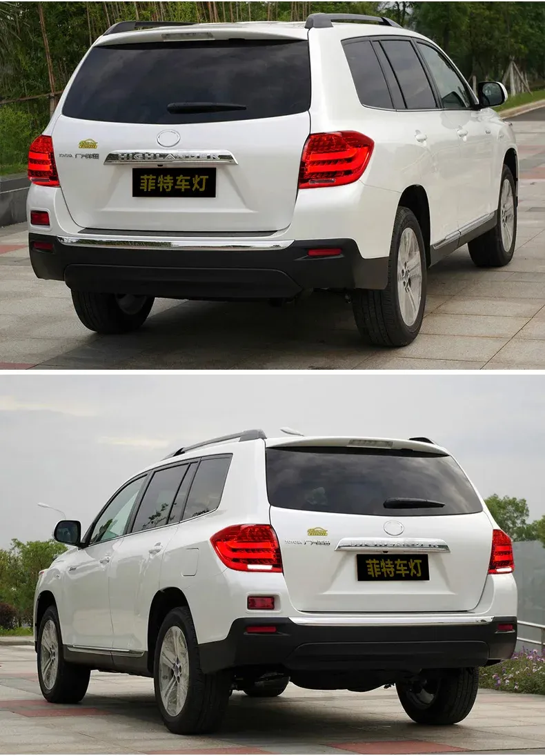 Car Tail Light for Toyota Highlander 2007-2011 Rear Lamp DRL Dynamic Signal Brake Reverse Auto Accessories
