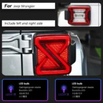 LED Tail Lights For Jeep Wrangler 20 18-2023 DRL Taillights Turn Signal Back Reverse Rear Lamps Assembly - Image 6
