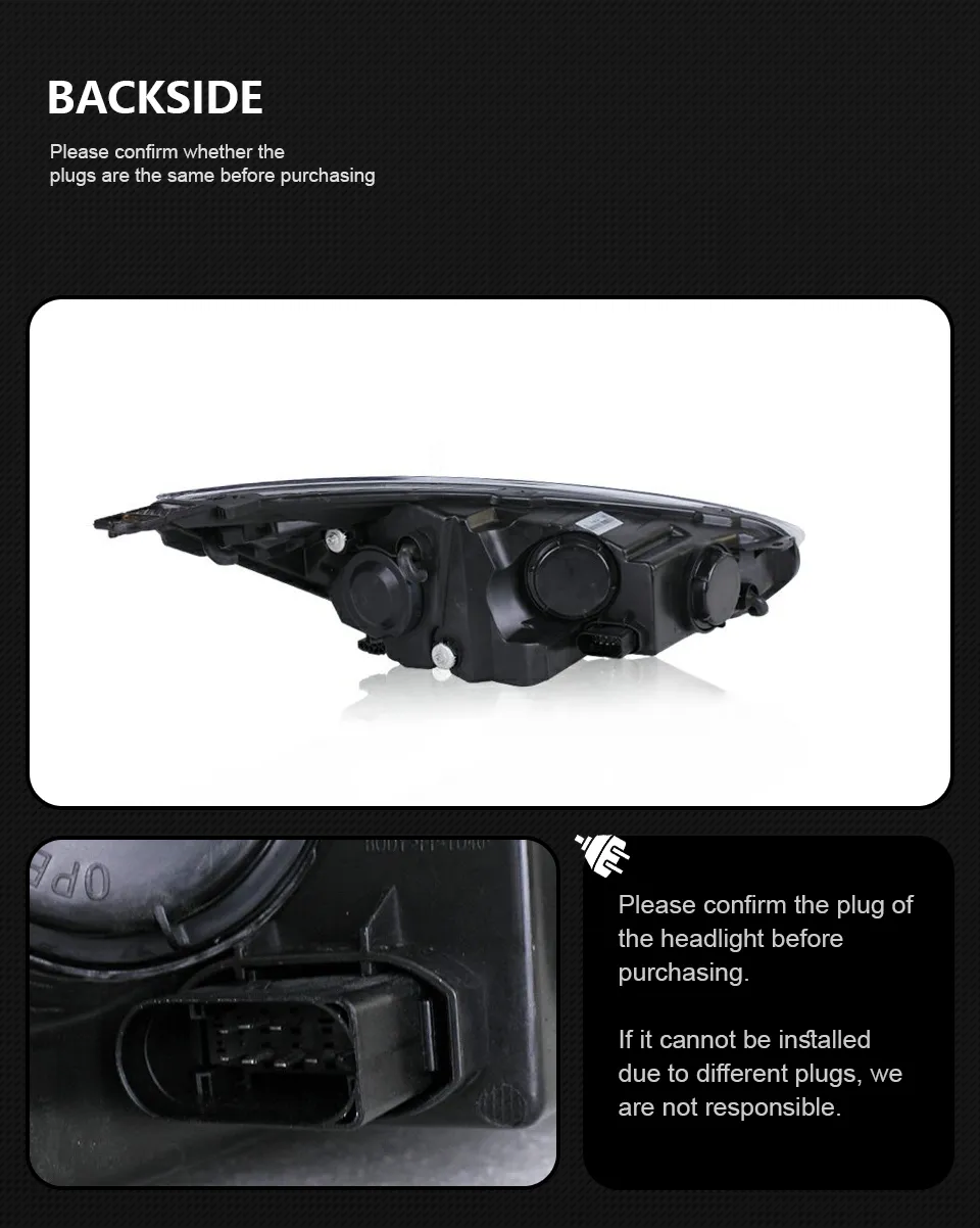 Headlight LED for Ford Focus 20 15-20 17 LED Headlights Upgrade Dynamic Turn Signal Headlamp Assembly