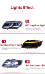 Car Headlights For BMW 3 E90/E91 2005-2012 Spoon Styling LED Daytime Lights Dual Projector DRL Car Accesorios Modified - Image 5