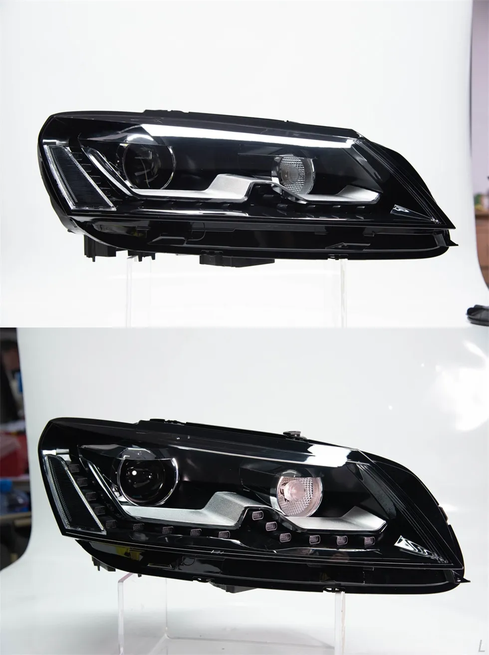 Car Lights Assembly For VW Passat B7 Headlights 2011-20 15 DRL Styling Angel Eye LED Daytime Lights Signal Lamp