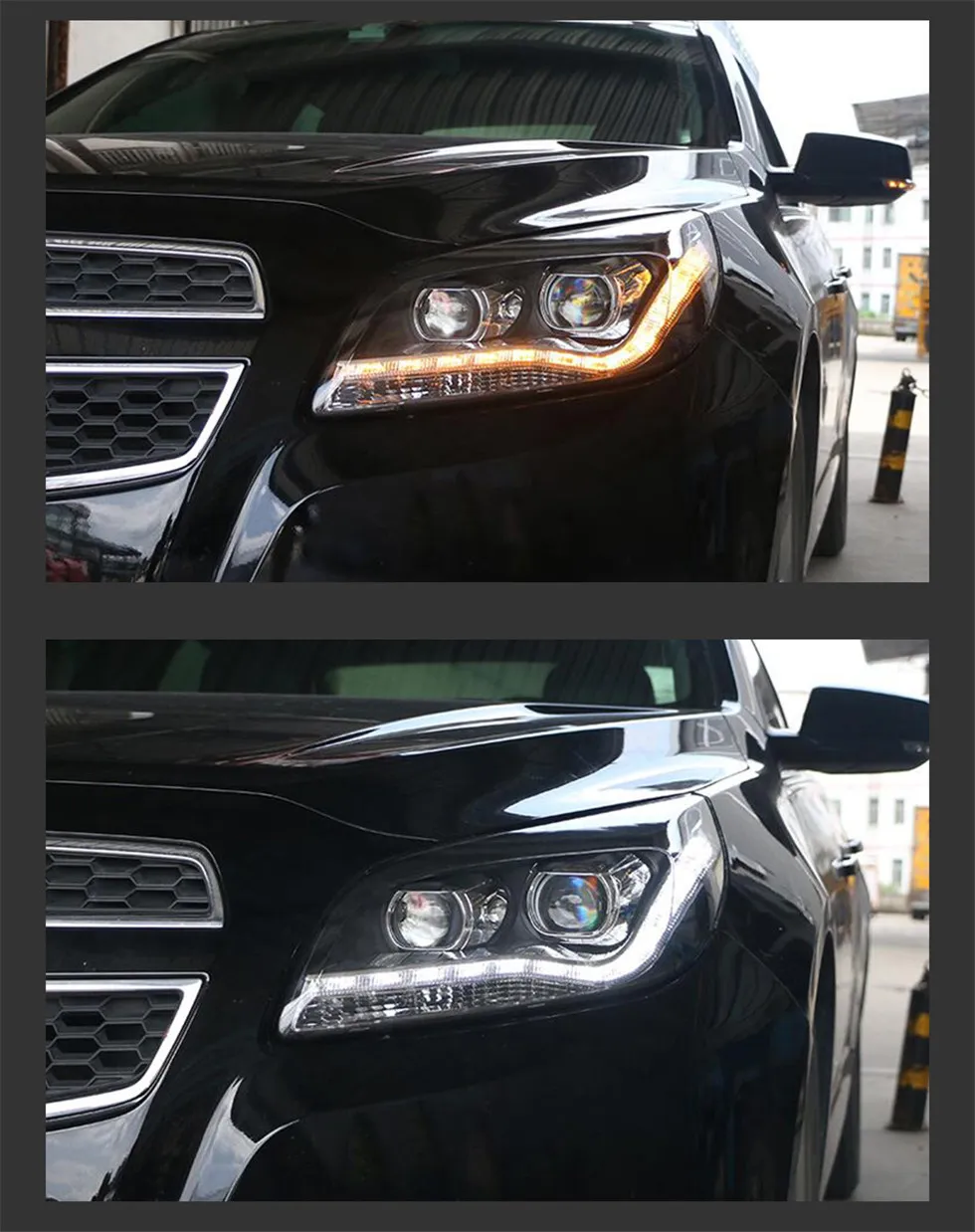 Car Headlights Assembly For Malibu 2012-20 15 LED Front Head Lights Daytime Light DRL Dynamic Turn Signal