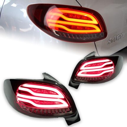 Taillights For Peugeot 206 Tail Lights 2004-2008 206CC LED Tail Lamp 207 LED DRL Brake Signal Reverse Lights