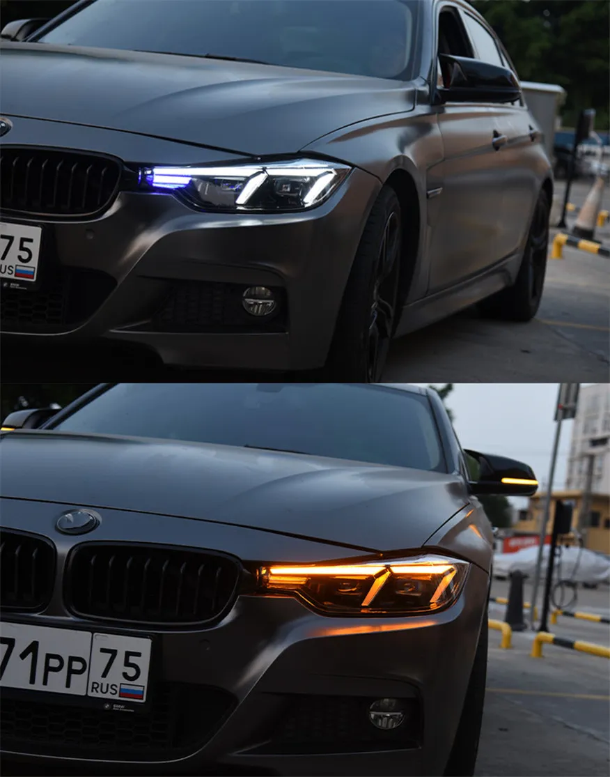 Headlight For 3Series F30 F35 2013-2018 Head Lights Upgrae 2022 Style Replacement DRL angel eye Daytime lights Lighthouse Projector Facelift