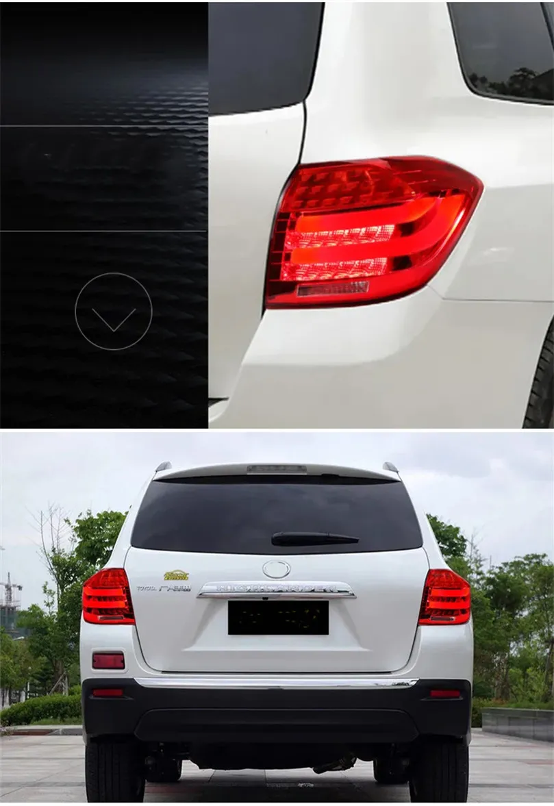 Car Tail Light for Toyota Highlander 2007-2011 Rear Lamp DRL Dynamic Signal Brake Reverse Auto Accessories