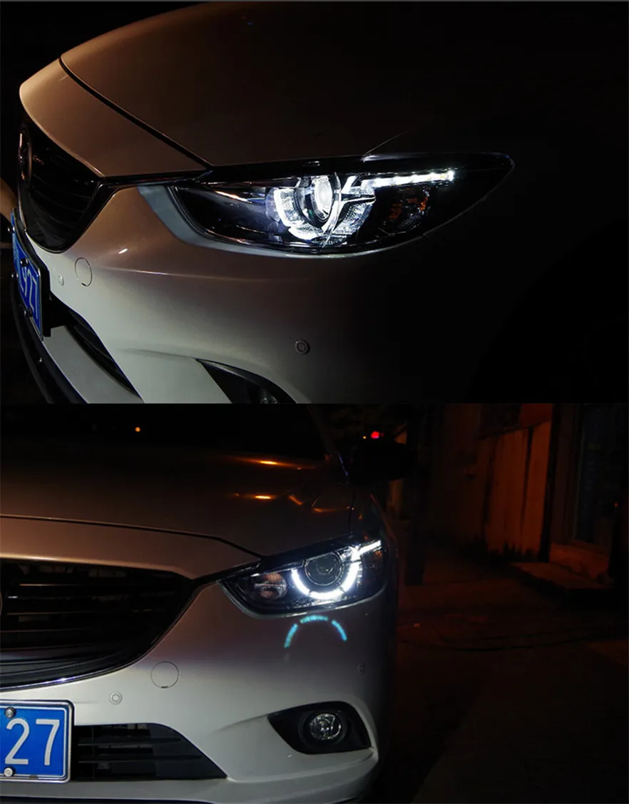 Car DRL Head Light Parts For Mazda 6 Atenza 20 13-20 16 LED Lamps High Beam Turn Signal Headlights