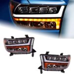 Car Headlight for Toyota Tundra 2007-2013 Front Projector Lens Head Lamp LED DRL Dynamic Light Auto Accessory - Image 2