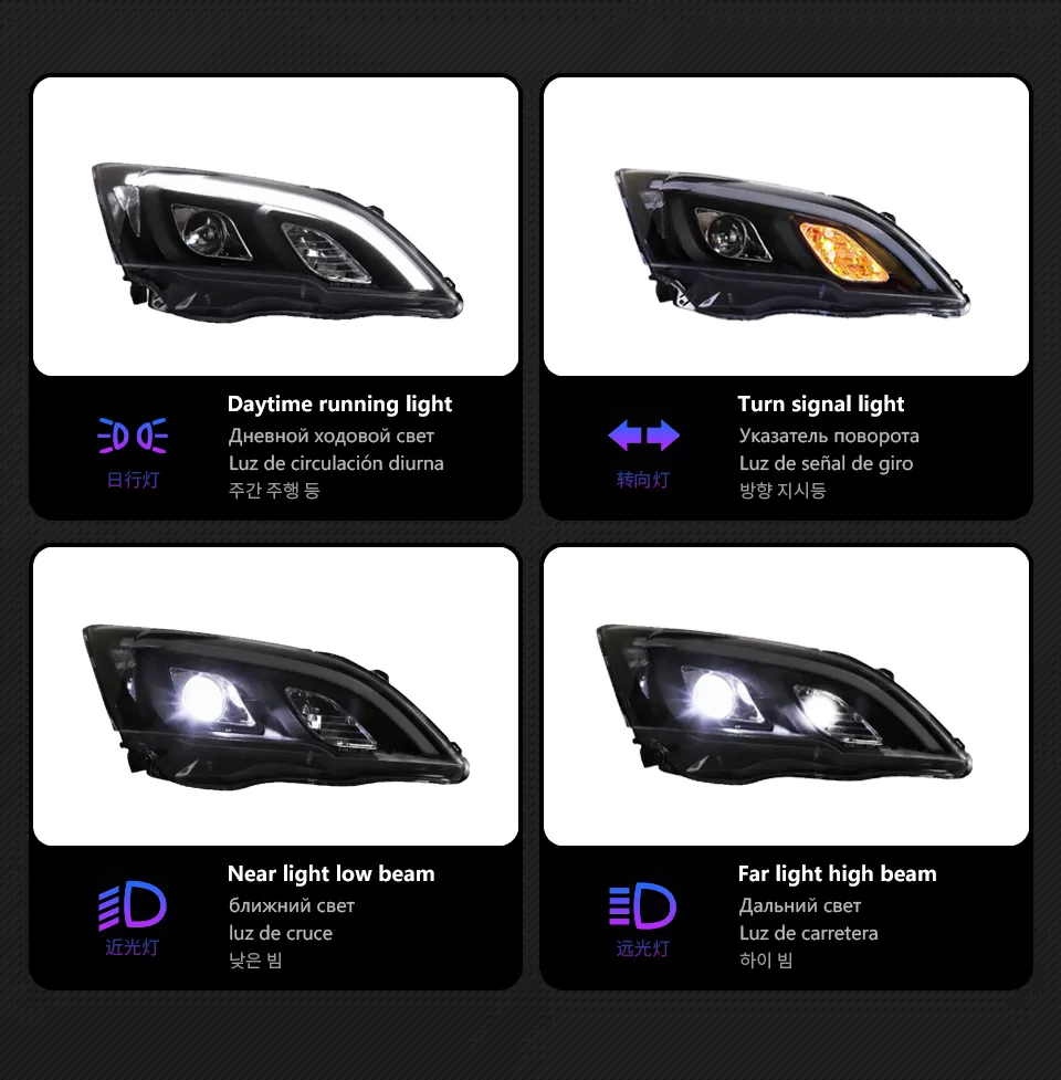 For Honda CRV 2007-2011 LED Head Lamp Upgrade DRL Dynamic Signal Lamp Head Lamp Front light Assembly