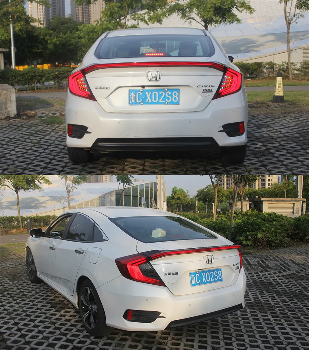 Taillights For Honda CIVIC Hatchback 20 18-20 21 LED Rear Brake Tail Light Stop Light Parking Lamp Moving Turn Signal