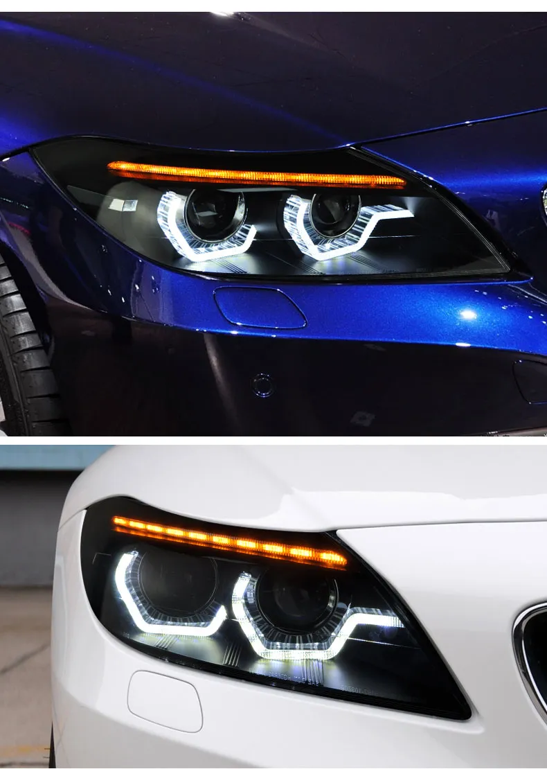 Car Lights for BMW Z4 Headlights 2009-2016 E89 LED Headlight DRL Hid Head Lamp Angel Eye Bi Xenon Beam Auto Accessories