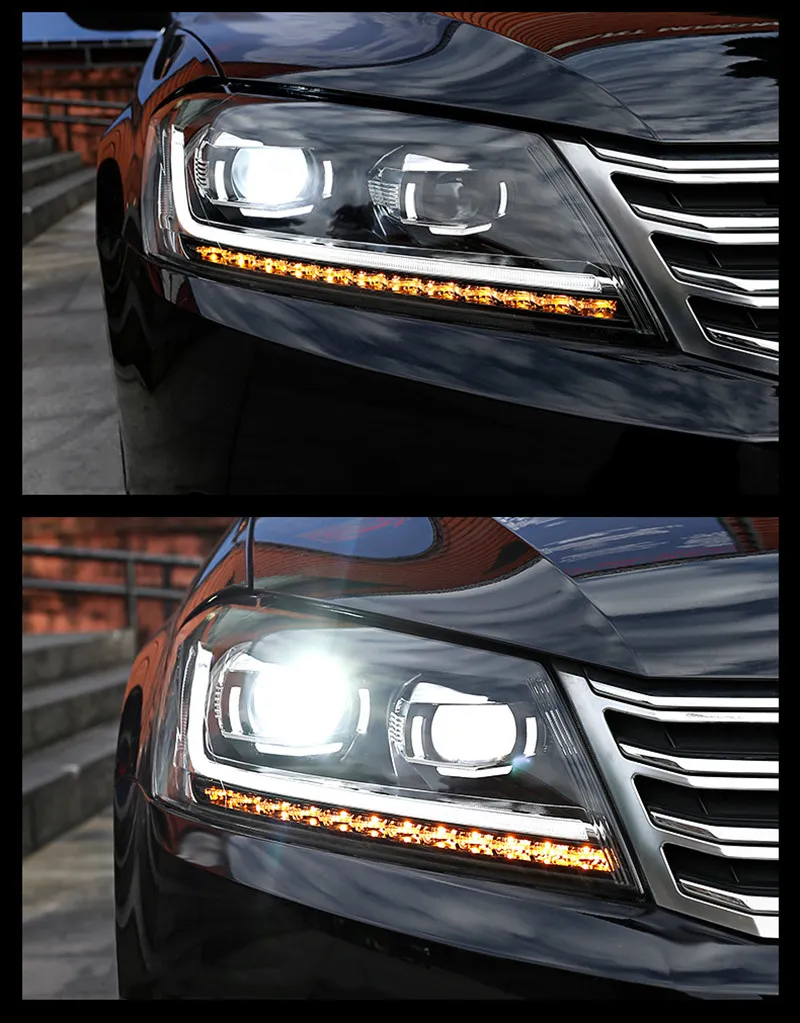 Car Parts LED Headlight Assembly for VW Passat B8 20 16-20 19 LED Turn Signal Lights High Beam Headlamp Facelift