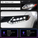 Car Head Light Assembly for Nissan X-trail Headlights 2014 Rouge LED Headlight Orignal Design DRL Hid Option Beam Lights - Image 6