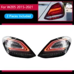 2 PCS Auto Tail Light Parts for C Class W205 C180 C200 C260 20 15-20 21 Taillights Rear Lamp LED DRL Signal Brake Reversing Parking FACELIFT - Image 6