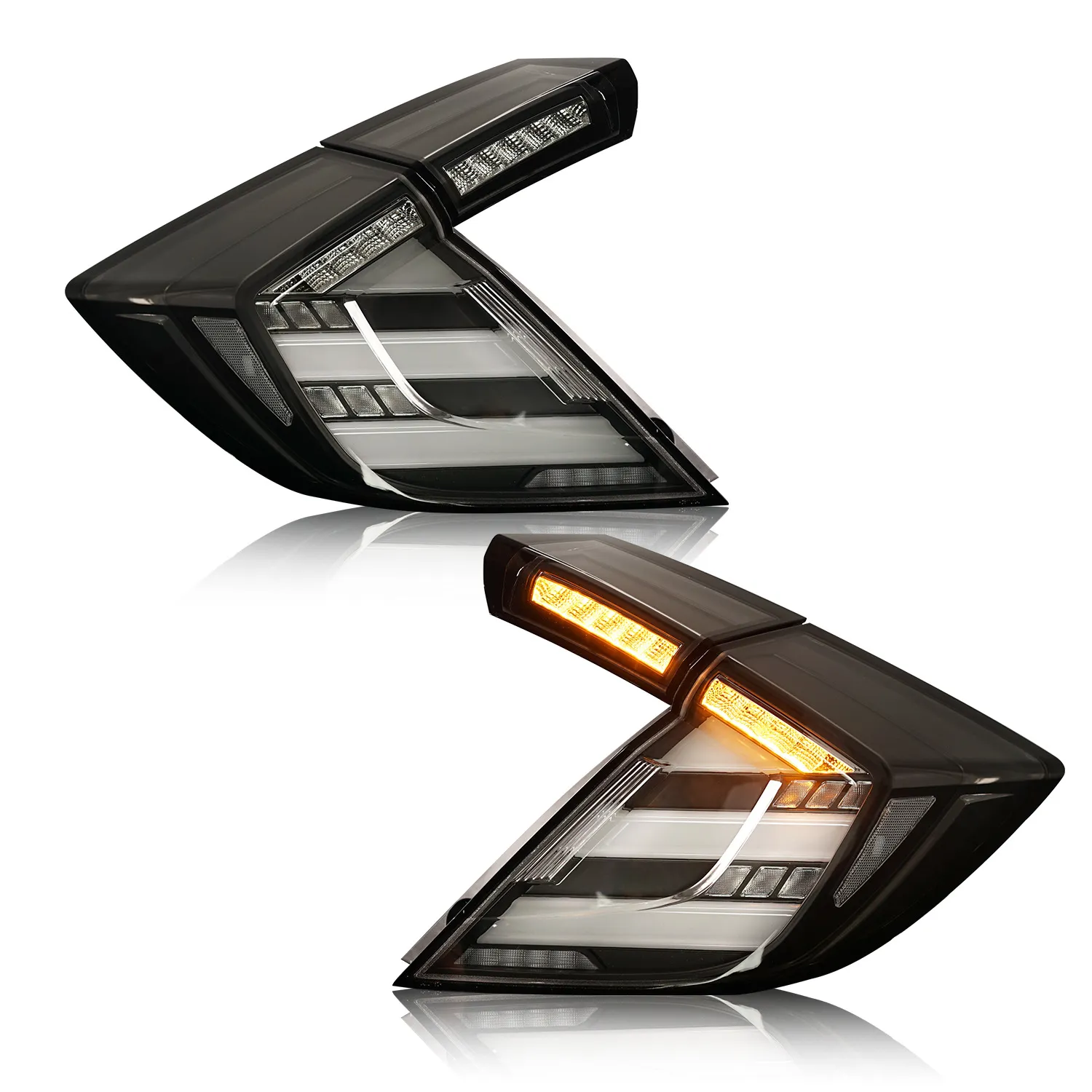 Car LED Taillights For Honda CIVIC 10th Hatchback 20 16-20 21 Mugen Style Tail Light Assembly DRL Turn Signal Brake Lamp