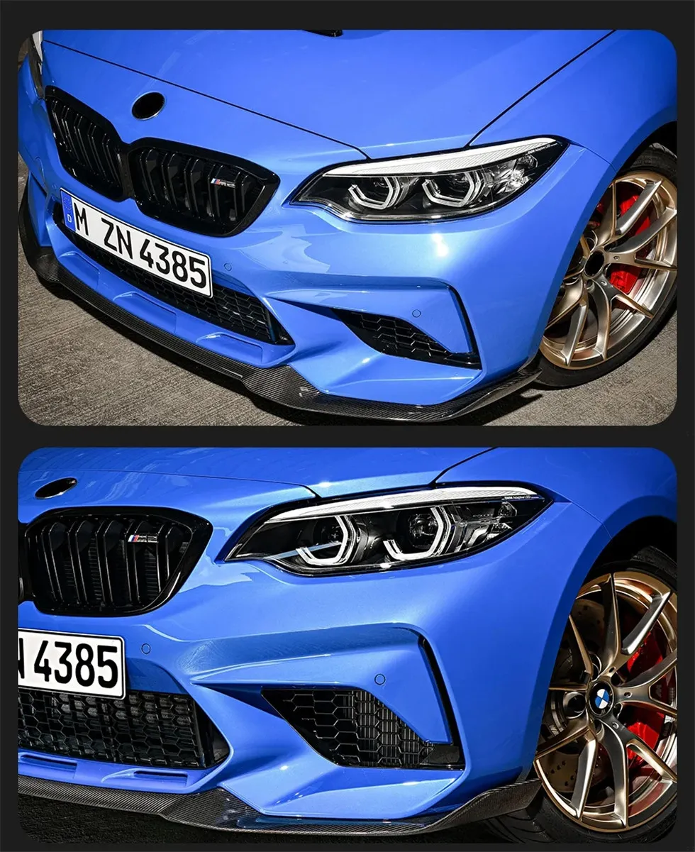 Auto Parts For BMW F22 2 Series Headlights LCI Angel eye Styling LED Daytime Lights Dual Projector DRL Lights