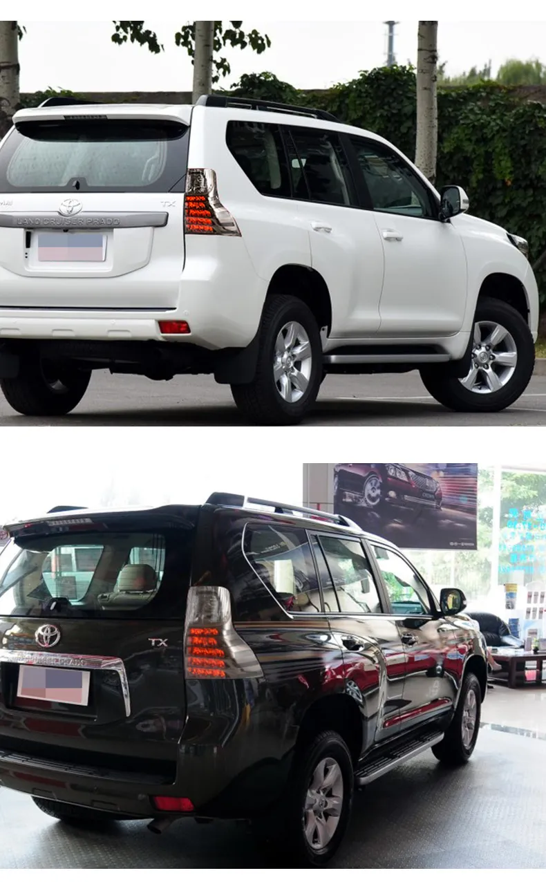 Auto Rear Lamp for Toyota Land Cruiser 20 10-20 17 Prado LED Tail Light Fog Brake Turn Signal Taillights Replacement