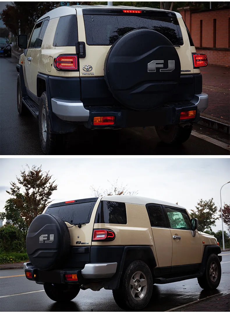 Auto Tuning Taillights for Toyota FJ Cruiser 20 07-20 20 Rear Lamp LED Turn Signal Lights Reversing Brake Fog Taillight Assembly