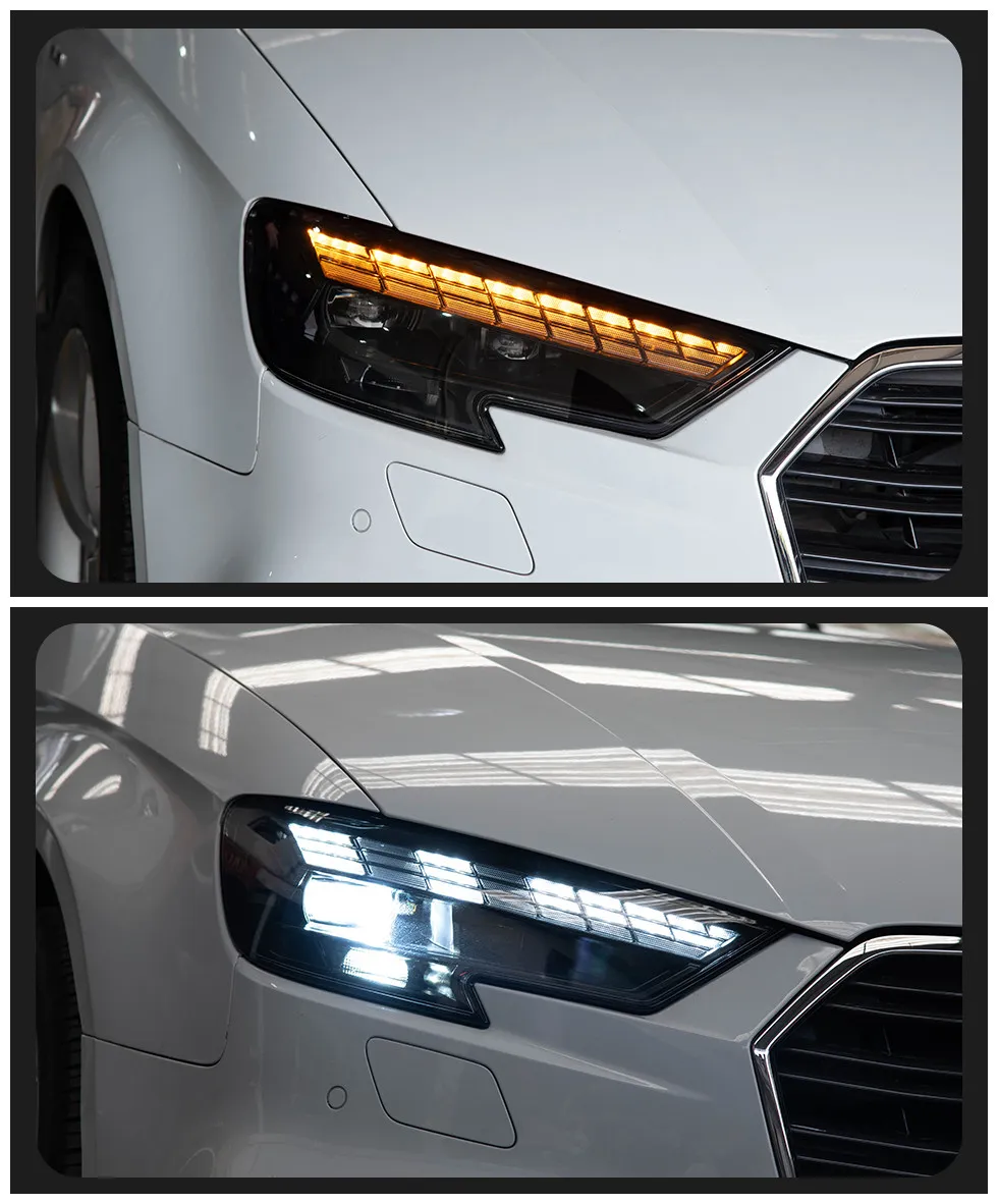 Headlight Assembly For Audi A3 Headlights 20 17-20 21 8V upgrade RS3 LED Headlight DRL Daytime Lights
