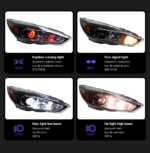Auto Parts For Ford Focus RS Styling 20 15-20 18 Red Evil-eye LED Daytime Lights Dual Projector DRL Car Accesorios - Image 3
